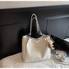 Nova Bolsa de Trabalho de Grande Capacidade 2025 Nova Moda Simples Cor Sólida Elegante Bolsa Tote Simples de Ombro/Axila