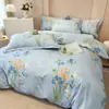 Juego de ropa de cama de 4 piezas, grado A, 100% algodón, 60 hilos, para bebés y niños pequeños, que incluye una sábana bajera de algodón puro, una funda de edredón y una funda de almohada; también disponible como conjunto de tres piezas para estudiantes