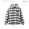 Comércio Exterior Transfronteiriço 2026 Primavera Novo Estilo Camisa Jaqueta Xadrez com Capuz para Homens e Mulheres, Top Masculino Casual Oversized