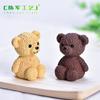 Teddy Bear Micro paisagem diy bonsai ornamentos criativos pvc plástico bonito pequeno animal ornamentos café urso amarelo