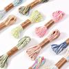 Cuerda de Algodón de Color Degradado de 2 mm 10 m Hilo para Juguete Cultural DIY Cuerda Trenzada Macramé Colgante para Teléfono Móvil Tejido