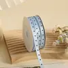 Cinta de poliéster blanca con lunares blancos de 6 mm Lazo DIY Accesorios para ropa Lolita Pinza para el pelo accesorio para el pelo cinta