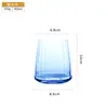 Venta al por mayor de fábrica alto valor de color borde vertical cristal azul vidrio de vino copa de vino copa de vino bar hogar copa de champán