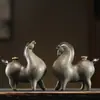 Ornaments Cerâmicos Tangma Pequena Fortuna Sala de Estar Entrada Armário de Vinho Decoração de Mesa Mesa Decoração de Zodíaco Cavalos