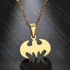 Collar de Batman de acero inoxidable con colgante de animal, versátil, creativo y pulido, muy vendido en Amazon.