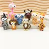 Llavero Colgante de Animal Lindo de Plástico Blando de Ojos Grandes Mono Elefante Animal Pequeño Accesorios para Bolsos Adornos Venta al por Mayor