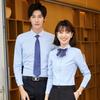 Camisas masculinas e femininas Primavera Terno de camisa profissional vendas de loja 4S imobiliária Ferramental formal camisa longa bordado LOGO
