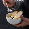 Louça de Cerâmica Branca Pura Simples Restaurante Hotel Uso Doméstico Prato Raso Prato Tigela de Cerâmica para Arroz Prato de Sopa Prato de Apresentação para Salada de Frutas