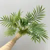 Plantas verdes artificiales, helecho esparrago, palma areca, decoración de micro paisajismo, adornos en maceta, hojas decorativas de planta falsa para el hogar