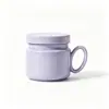 Caneca roxa estilo Ins design de nicho sentido cerâmica para meninas escritório alta café leite copo