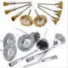 Mini cepillo de acero inoxidable alambre de cobre cepillo de molienda eléctrica vástago de 3MM taladro eléctrico tipo copa T desoxidación de metal pulido suministro directo de fábrica