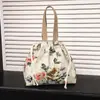 Bolso de Cubo Portátil Nuevo Estampado Cierre de Cordón Tela Ligera Estilo Étnico Bolsillo con Cordón para Salir a Trabajar Bolso de Mano para Teléfono Móvil