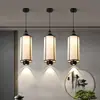 Novo Lustre Pequeno de Cabeça Única Estilo Chinês Estilo Chinês Tecido Quarto Cabeceira Hotel Restaurante Cabine Corredor Corredor Lustre