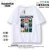 Nueva Camiseta de Manga Corta Periférica para Juego My World para Hombre y Mujer Ropa Infantil para Estudiantes Bebé Padre-hijo Top de Media Manga