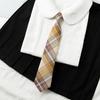 Corbata jk estilo japonés para mujer verano estilo preppy camisa corbata de moño accesorios de moño artículo pequeño estudiante a cuadros corbata dk para hombre