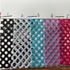 En stock Lote pequeño 13 colores poliéster malla de agujeros grandes bolsa de tela material para zapatos accesorios para sombreros tela de malla doble ojo