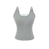 Chaleco de Yoga Fitness con Almohadillas en el Pecho, Corte Ajustado, Sexy Diseño Hueco en la Espalda, Top Corto sin Tirantes para Mujer