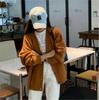 Cardigã de Tricô com Listras de Tricô Macio e Encerado de Dongdaemun da Coreia do Sul para Mulher Outono e Inverno Novo Estilo Roupa Exterior Estilo Preguiçoso Jaqueta Suéter Decote V