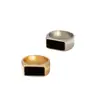 Anillo Geométrico de Gota de Aceite de Personalidad Retro Transfronterizo Simple de Moda Tendencia Adecuado para el Uso Diario y de Fiesta para Hombres