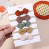 Amazon Set de Lazos Nududos de Punto de Gofre Diadema para Bebé Accesorios para el Cabello de Niños de Color Sólido Europeo y Americano 2546