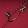 Colar de Corda Tibetano Tecido à Mão de Oito Fios Corda Pingente de Buda Corda para Pendurar Corda com Pingente de Borla Corda para Pendurar Thangka