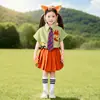 Fantasia de Cosplay de Raposa Nick Wilde de Zootopia Conjunto JK Infantil para Meninos e Meninas Alunos do Ensino Fundamental Roupas para Apresentação de Junho