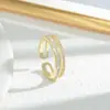 High-end Light Luxury Ring Cold Style Niche Design Simples Moda Personalidade Elegante Trendy Zircon Super Flash Opening Mulheres