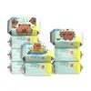 Toallitas Húmedas Portátiles Pequeñas para Limpieza de Manos y Boca de Bebé, Especiales para Recién Nacidos, Toallitas Húmedas Pequeñas Capibara, 20 Toallitas