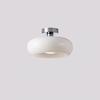Luminária de Teto de Madeira Vintage na Cor Persimmon Creme para Hall de Entrada, Corredor, Varanda, Lavabo ou Quarto
