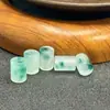 Flor flotante verde esmeralda cuentas de barril de corte recto agujero grande jade malayo cuentas sueltas venta al por mayor pulsera de juego diy bolsa de cuentas lote
