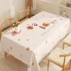 Toalha de mesa de jantar luxuosa e de alta qualidade, à prova d'água, à prova de óleo, lavável, resistente ao calor, toalha de mesa retangular estilo cartoon, nova