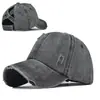 Gorra de béisbol lavable transfronteriza con diseño de coleta cruzada, gorra de béisbol con visera curva de tendencia europea y americana para comercio exterior, sombrero de sol versátil para mujer