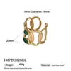 Taina Aro de Luz Europeo y Americano de Acero Inoxidable Anillo Abierto Hueco de Piedra Natural de Lujo Gama Alta Joyería Popular Transfronteriza