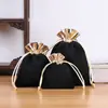 Bolsas de terciopelo con cordón personalizadas, Bolsas de terciopelo a prueba de polvo para almacenamiento de regalos de joyería, Bolsas pequeñas de terciopelo con cordón