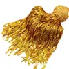 En stock 30cm borla lentejuelas láser encaje DIY decoración falda vestido baile latino accesorios ropa encaje al por mayor