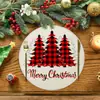 Novos Jogos Americanos Redondos de Natal Mais Vendidos, Jogos Isolantes para Utensílios de Mesa de Linho Resistentes a Manchas, Jogos Americanos Decorativos Simples para Restaurantes Estilo Ocidental