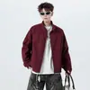 Chaqueta de vuelo de estilo americano de moda con cuello alto para hombre, nueva 2026, cortavientos casual holgado vintage de alta gama