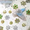 Atacado Outono e Inverno Decorações de Nail Art de Floco de Neve Liga Metálica Strass Dourado e Prata Decorações de Unha Usáveis Pequenos Ornamentos de Unha