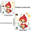 Boneco de Neve de Natal Floco de Neve Adesivos de Banheiro Adesivos de Parede Decorativos para Quarto Banheiro Autoadesivos Atacado Exportação Designs Personalizados