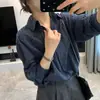 Camisa de Cuadros Holgada Estilo Coreano para Mujer Manga Larga Solapa Casual Versátil Top de Algodón Ropa Exterior Ajuste Relajado H092119