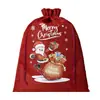 Bolsas de Arpillera con Cordón Navideñas, Bolsas de Arpillera con Cordón para Empaque de Regalos Navideños, Bolsas de Dulces para Niños, Bolsas de Regalo para Fiestas Navideñas