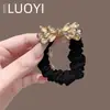 Nova Faixa de Cabelo Elegante com Laço de Strass 2025 para Mulheres, Faixa Versátil para Coque, Acessório Simples para Rabo de Cavalo