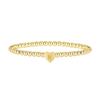 Pulsera de moda para mujer de oro con amor, 26 letras, pulsera de cuentas de oro de 14K, iniciales en forma de corazón, accesorios de joyería elásticos