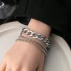 Pulseira de Corrente Ossos de Dragão Camada Personalizada Estilo Europeu e Americano, Joias de Estilo Hip-Hop Minimalista de Nicho, Acessórios Masculinos Cubanos