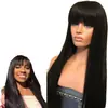 Peluca de venta caliente en AliExpress para mujer, pelo largo, moda, flequillo al aire, peluca de pelo largo liso, peluca, tocado, fábrica, en stock