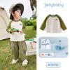 [Antibacterial] Camiseta de Manga Larga para Niños Otoño 2026 Nuevo Estilo Ropa de Hombro Caído para Bebé Top Casual para Niños Pequeños
