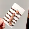 Cuerda para el Cabello Trenzada Retorcida de Nuevo Estilo Anillo para el Cabello de Moda para Viajar Accesorios para el Cabello de Oso Cola de Caballo Alta Cuerda Elástica Alta para el Cabello de Conejo