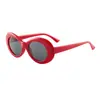 Nueva Tendencia Gafas de Sol Gafas Ovaladas Moda 9750 Para Hombre y Mujer Montura Blanca Gafas de Sol Mismo Estilo Hip Hop Quan Zhilong