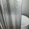 Cortina de Banheiro 3D Olho de Gato Cinza Mais Vendida no Exterior, Cortina Divisória Espessada à Prova d'Água e Anti-Mofo, Cortina de Chuveiro Transparente para Exportação