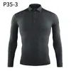 Mallas Ropa Deportiva para Hombre Camisa Polo con Cuello Elástico Secado Rápido Ropa de Fitness para Hombre Manga Larga Pareja Privada Grupo de Entrenadores
